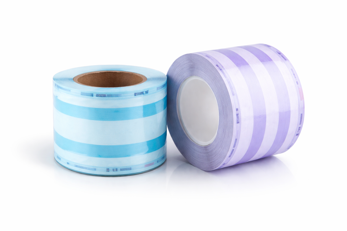 Gusseted Heat Sealing Reel Steam 100m 1 Roll/box